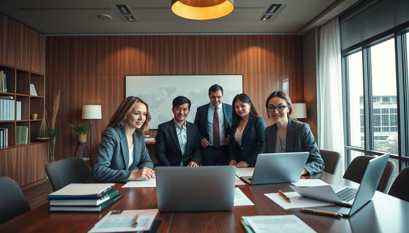 Senior legal team and family support